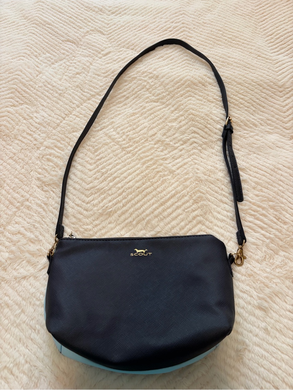 Scout Dark Blue Crossbody with Pale Blue Trim